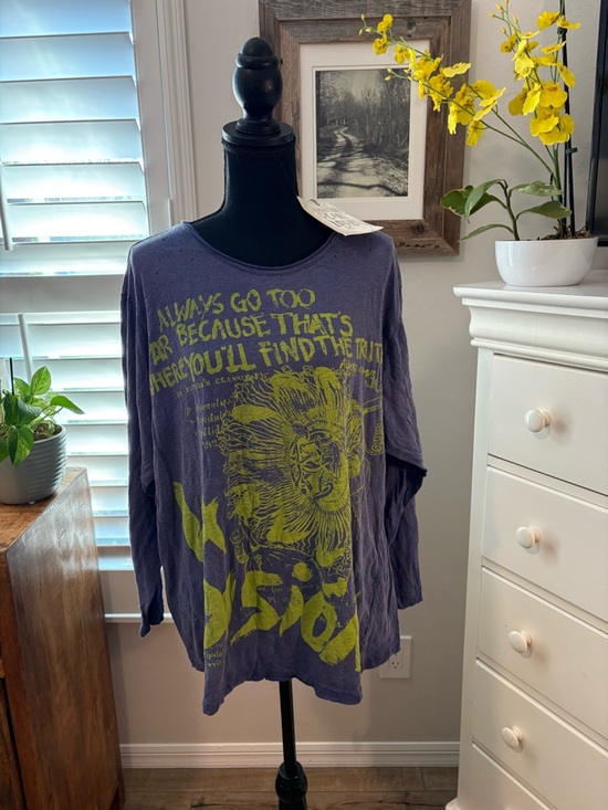 Magnolia Pearl Tops - Magnolia Pearl NWT Find The Truth Viggo Long Sleeve T in Sunflower, OSFM